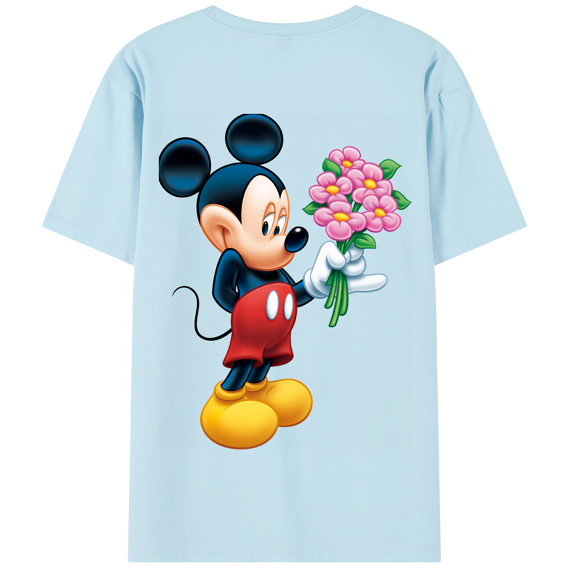 （画像用） ミッキーマウス Mickey Mouse 綿100％半袖Tシャツ（背面プリント）